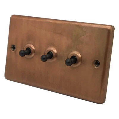 Classical Aged Burnished Copper Toggle (Dolly) Switch